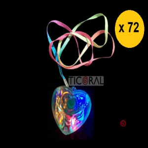 COLGANTE LUMINOSO CORAZON ACRILICO X 72